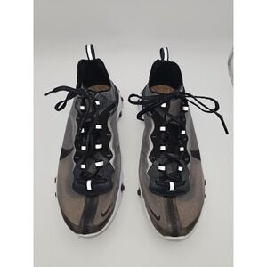 Nike React Element 87 Running Shoe Women's 7 Mens 5.5 Black White AQ1090-001